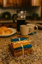 Olive Wood 4" Coasters w/ Blue Resin (Set of 4) from Naturally Med
