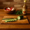 Olive Wood Medium Cutting Board w/ Green Resin from Naturally Med