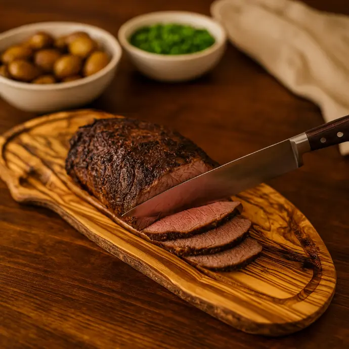 [NM-CV-XL-WD-RU] Olive Wood Rustic X-Large Carving Board from Naturally Med