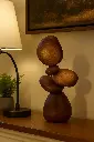 Five Sapele Wooden Magnetized Balancing Stones from Senser Woodcraft