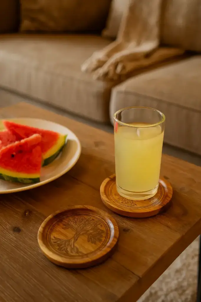 [AM-CS-RD-WD-DC] Tree of Life Wooden 5" Engraved Coasters (Set of 2)