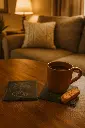 Slate  Engraved 4" Square Coasters (Set of 2)