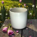 White Ceramic Flower Pot (Fits our 24" Faux Olive Tree)