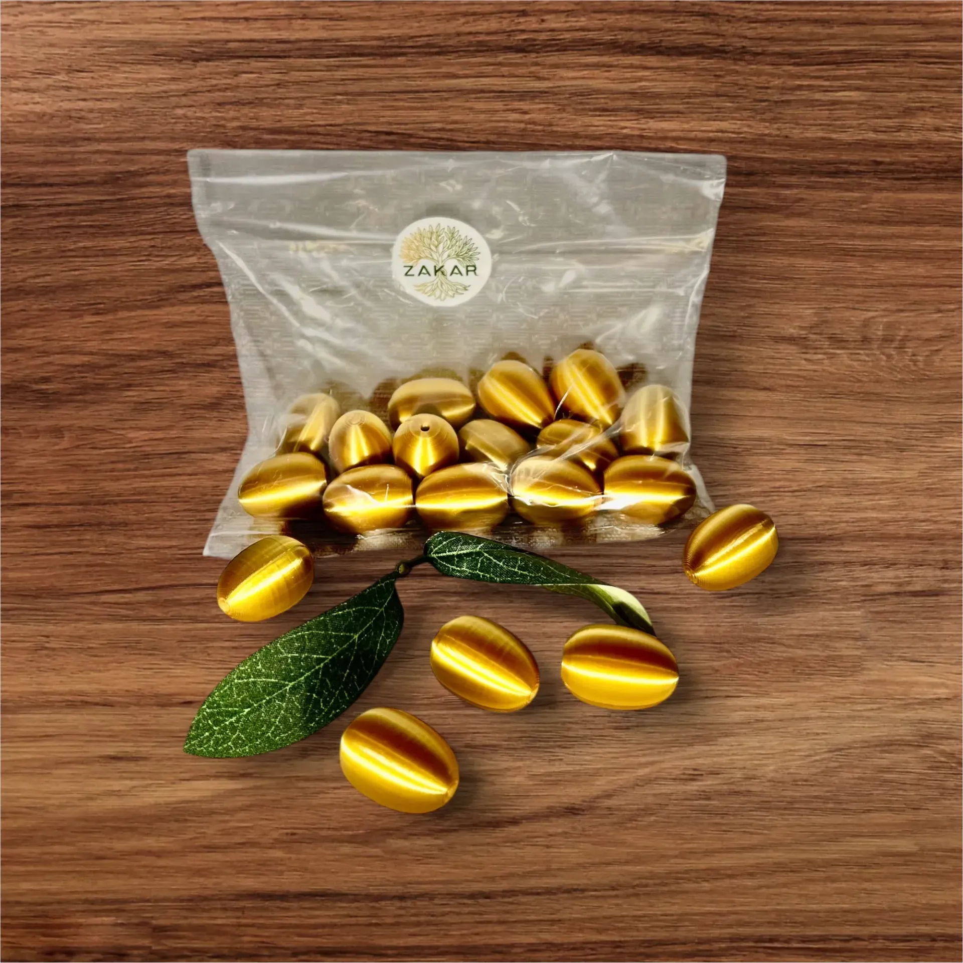 Remembrance Olives - Replace Original Fruit on Olive Trees & Olive Branches (Set of 7 Gold or Silver)
