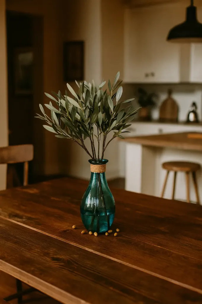 [EN-BR-30-GD-FX] Artificial 30" Olive Branch with a Choice of 6 Gold or Silver Remembrance Olives (Vases Sold Separately) (Gold)