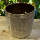 Gold Ceramic Flower Pot (Fits our 24" Artificial Olive Tree)
