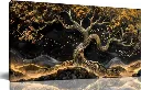 Golden Olive Tree Wall Art - 20" x 40" Canvas 