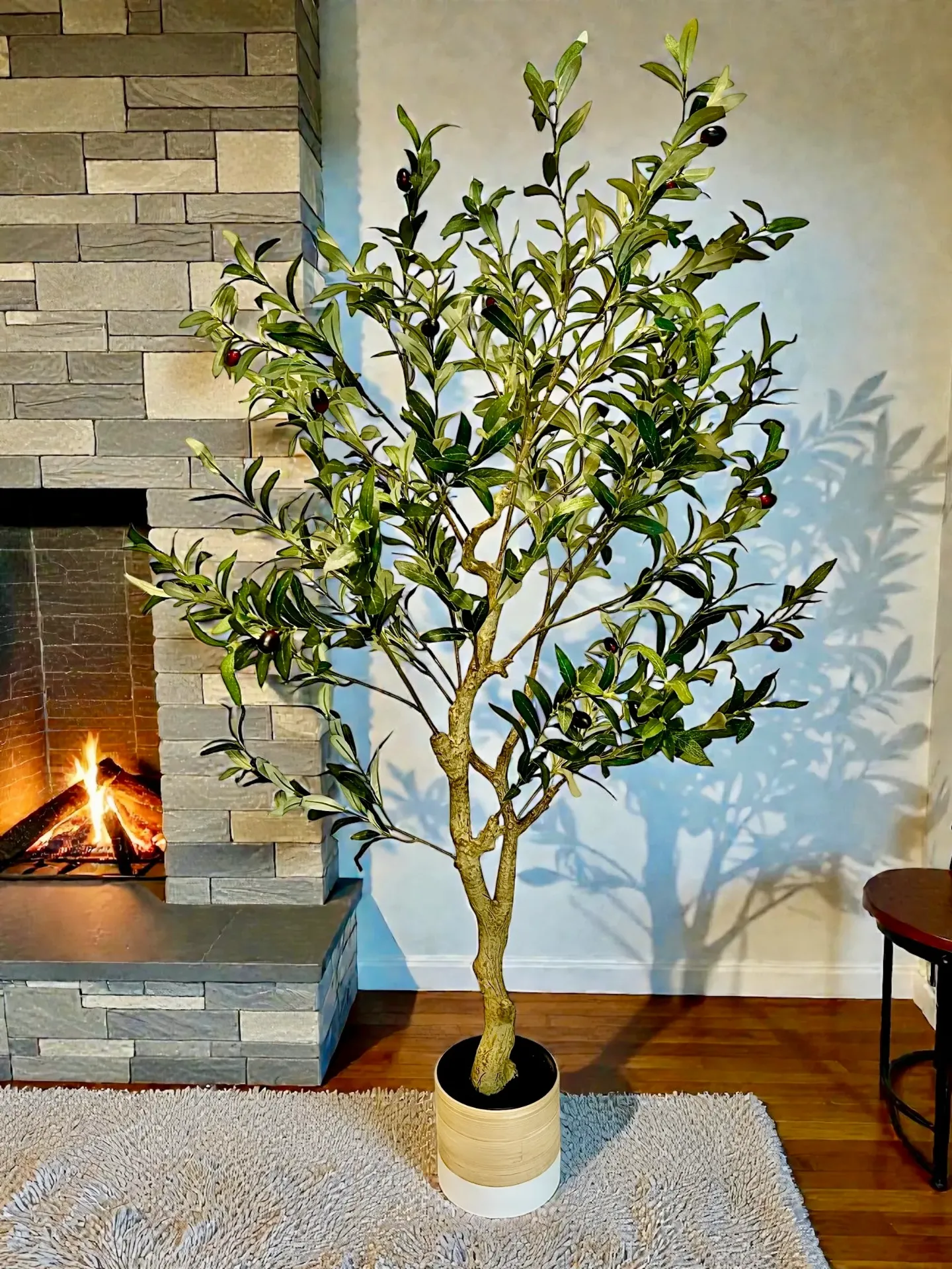48" Resurrection Faux Olive Tree with Biblically Colored Olives