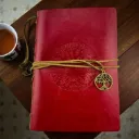 Tree of Life Leatherette Journal - Dark Red