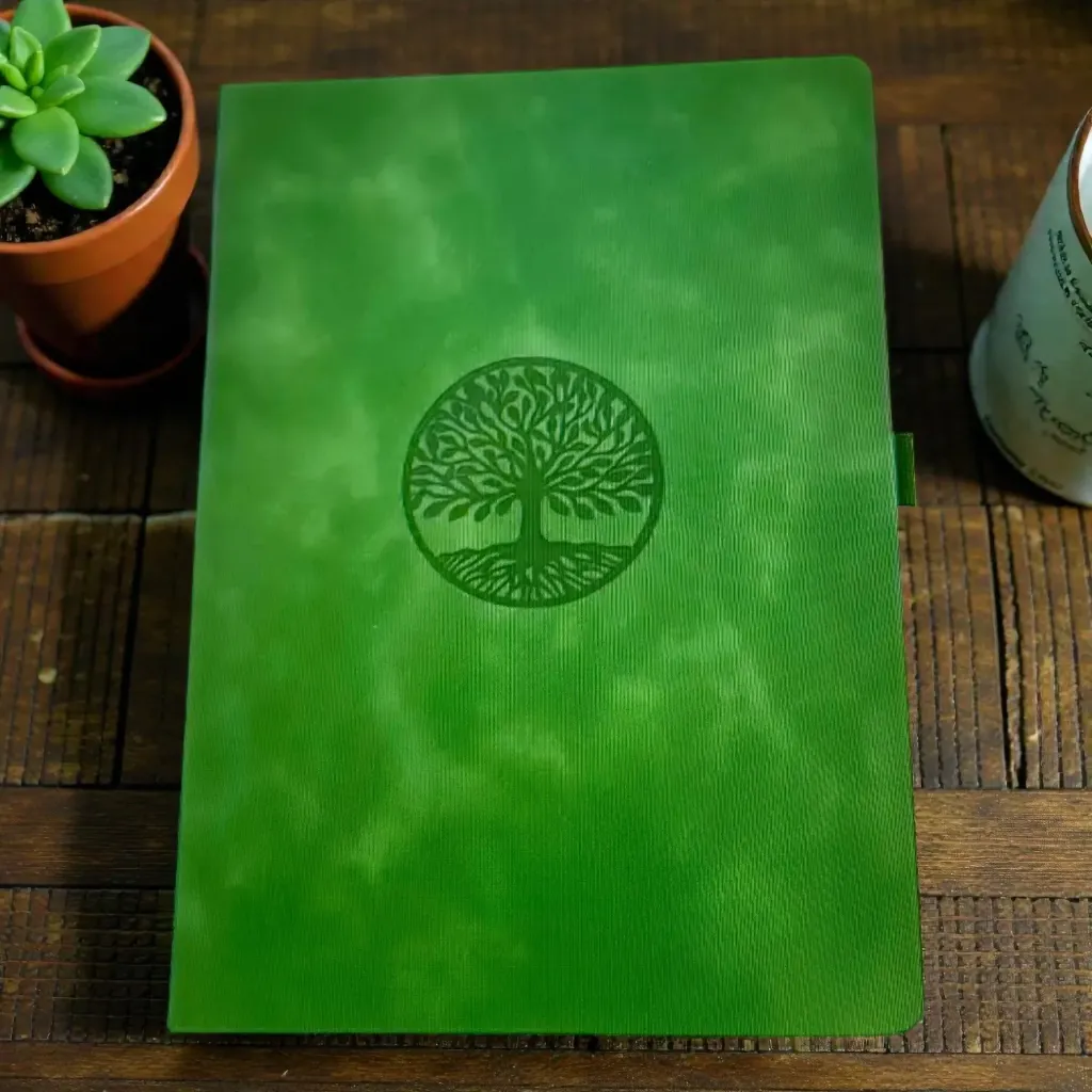 [OS-JO-RC-GR-RJ] Tree of Life Lined Journal - Green