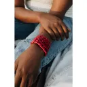 Unity Bracelet by 'Crowned Free' in Fuchsia - on a mission to end Human Trafficking