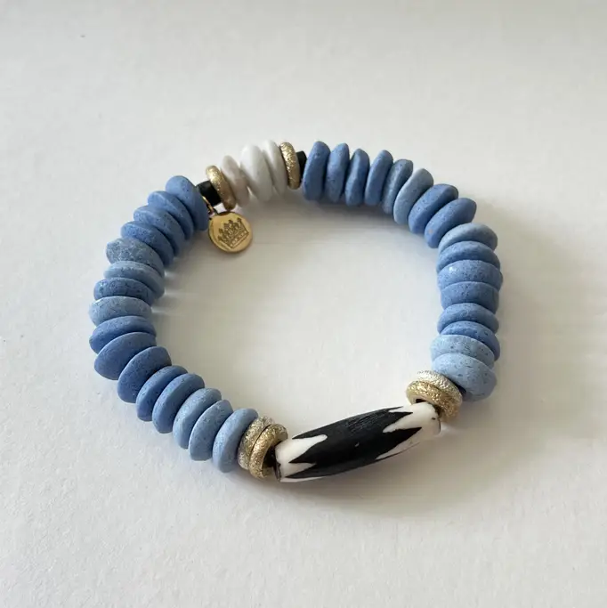 [CF-JE-FA-ON-MB] Oceans Deep Bracelet by Crowned Free – Made by Human Trafficking Survivors