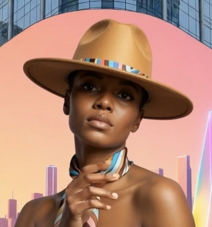 [WI-HT-FA-TN-WH] "I Can Do All Things" Woman's Western Hat - Tan